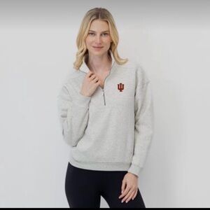 Rhoback Women Serenity Collegiate Half-Zip  Indiana Size M